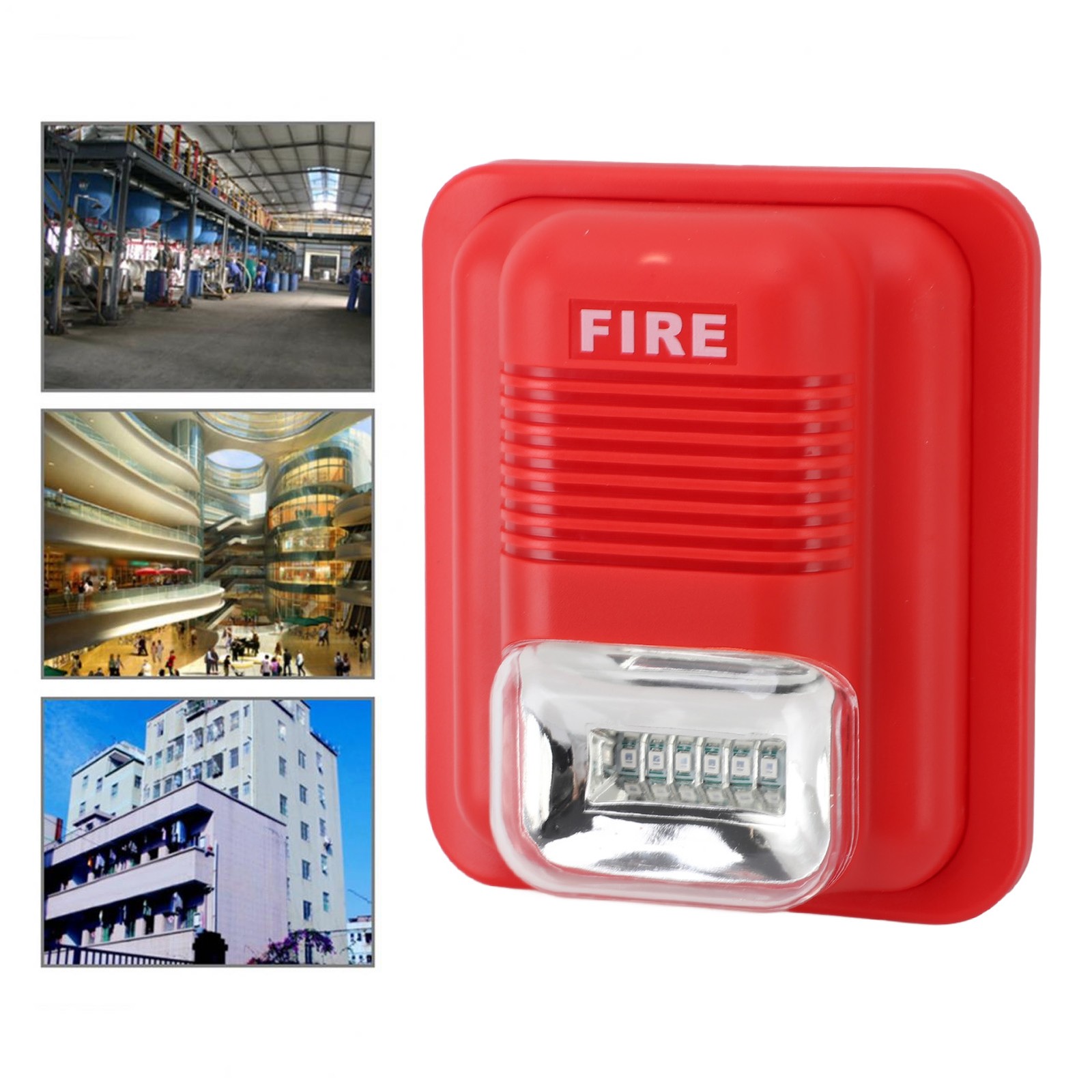 Super Loud Fire Alarm Siren With LED Light Alert For Residential Buildings New