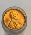 1947 S Lincoln Wheat Cent roll - BU RED. Old Roll