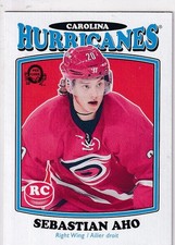 16/17 OPC UPDATE SEBASTIAN AHO RETRO RC ROOKIE CARD #687. rookie card picture