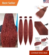 High-Quality 24 Inch Pre-Stretched Yaki Braiding Hair - Easy Install, Pack of 3
