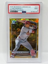 🔥 POP 1  2025 Bowman Chrome Sapphire JJ Wetherholt Gold /50 PSA 9 Cardinals