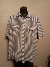 Wrangler Pearl Snap Western Shirt Striped Vintage 3XL Slightly Distressed