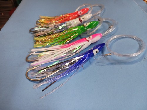 Custom 5 Stück Farbe Salzwasser Offshore Angeln Schleppköder Mahi-Thunfisch-Segel-Wahoo - Bild 4 von 6