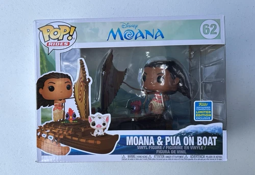Funko Pop! Rides : Disney Moana & Pua on BOAT #62 Vinyl Figure Exclusive NEW