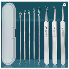 8-Piece Blackhead Remover Kit Stainless Steel Blemish Acne Extraction Tools