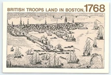 Postcard British Troops Landing in Boston Massachusetts 1768