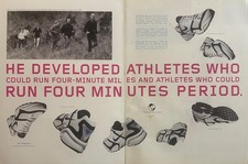 NIKE ad    BILL BOWERMAN  He developed athletes who could run 4 minute miles.. 1
