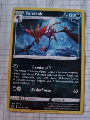 Pokémonkarte Tandrak 082/159 Zenit der Könige SELTEN Original