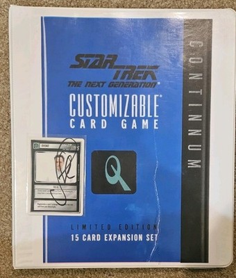 Star Trek CCG Q-Continuum Complete Set W/ Q Autgraph BONUS! John De Lancie