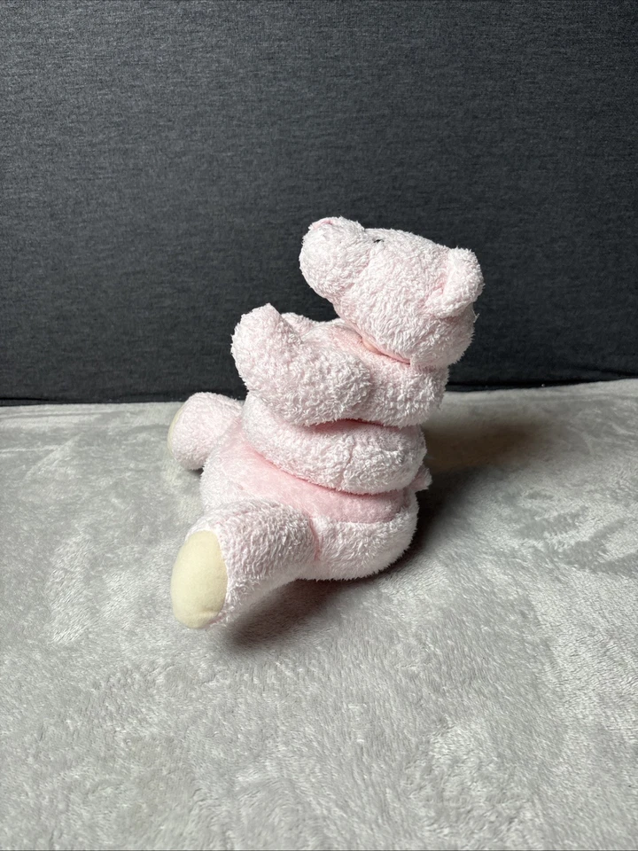 Pottery Barn Kids плюшевая игрушка для активного отдыха розовый плюшевый медведь кольцо погремушка - Изображение 2 из 4