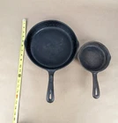 Wagner's 1891 Original Cast Iron Pair 10.5" & 8.5" Skillet Flat Made In USA