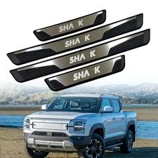 Outside Door Sill Scuff Molding Trim Fits For BYD Shark 6 2024-2026 Silver Black