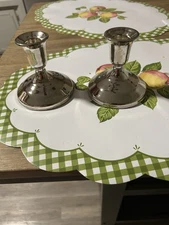 International Silver Company weighted Candlesticks Pair Of 2 Silverplate 4" Tall