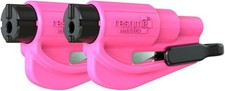 Resqme Pink Car Escape Tool 2-pack Keychain Seatbelt Cutter Window Breaker