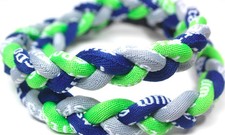 NEW 20" Twist Titanium Sport Necklace Lime Green Gray Navy Blue Tornado Baseball