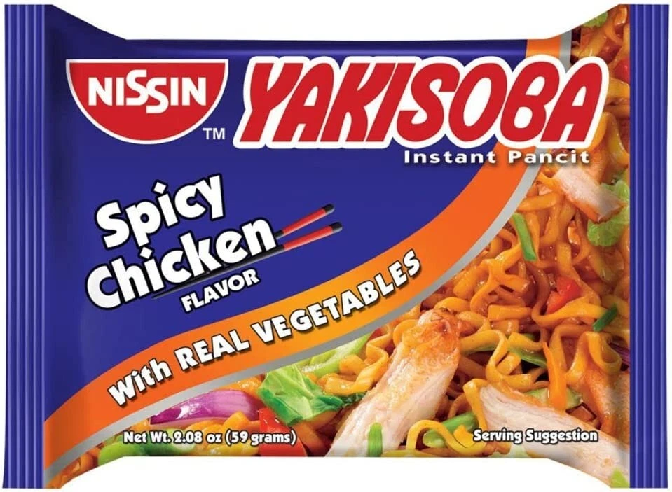 Nissin Yakisoba Spicy Chicken Flavor Instant Noodles 59g Free Shipping World Wid