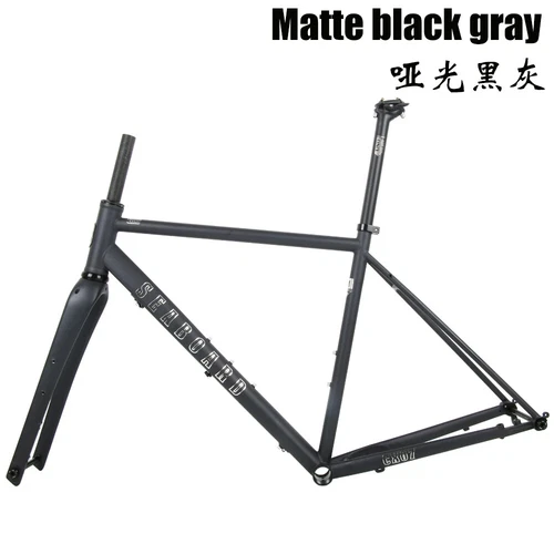 700C Carbon Road Bicycle Frameset Steel Gravel Off-Road Bike Frame Disc Brake - Picture 18 of 36