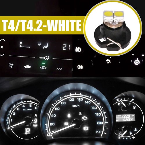 10x T4/T4.2 Neo Wedge Dash A/C Climate Control HVAC Switch White LED Light Bulbs - Picture 8 of 12