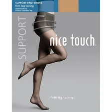 Nice Touch Support Control Top Pantyhose - Natural
