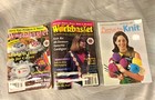 vintage knitting pattern books, 1995 Workbasket, coats and Clarks Learn to Knit,