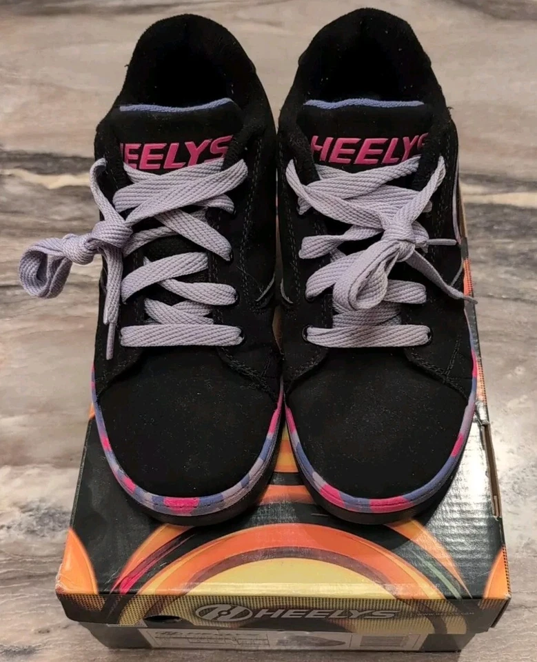 Heelys Skate Shoes Propel 2.0 Black Lilac Pink Confetti Sneakers Women's Size 6 - Image 3 of 4