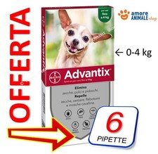 ADVANTIX Bayer - Antiparassitario per cani da 0 - 4 kg →  4 / 6 / 8 / 12 pipette: 12 → Pipette [0-4 kg] img