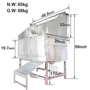 Details About Gravitis Pet Supplies Professional Stainless Steel Dog Bath 46 Walk In Tub