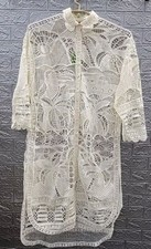 New Farm Rio Guipure Lace  Off White Shirt Dress Size XLarge