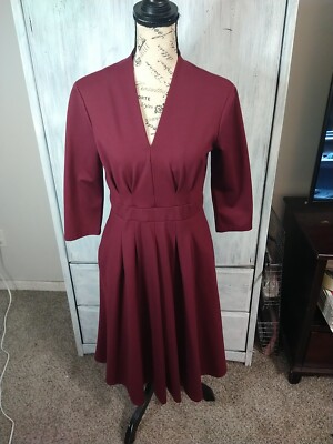modcloth burgundy dress