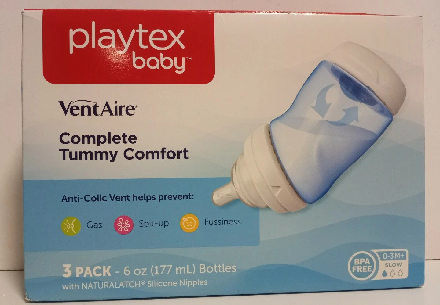 Playtex Baby Vent Aire 3 Pack Complete Tummy Comfort baby bottles NEW