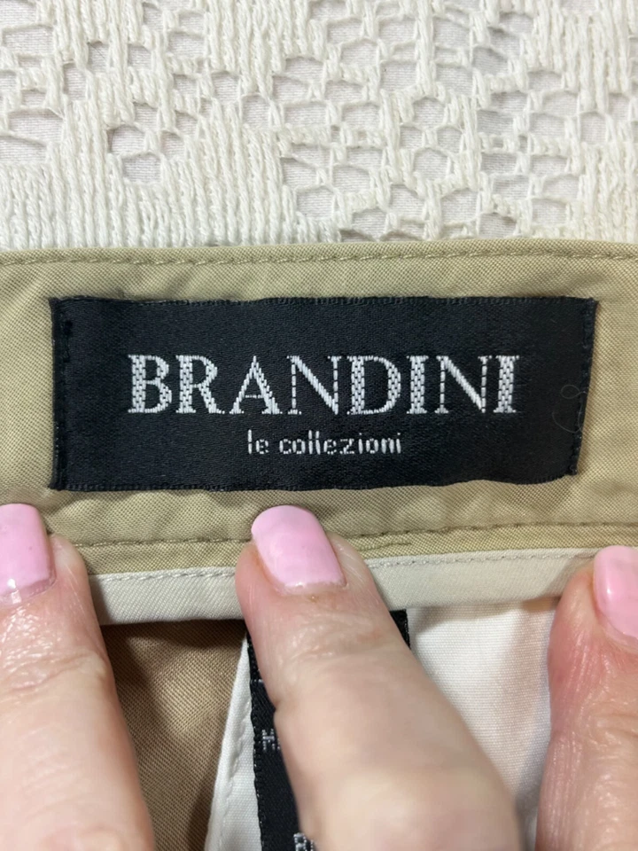 Shorts Brandini masculino plissado cáqui tamanho 36 golfe casual preppy - Imagem 4 de 4