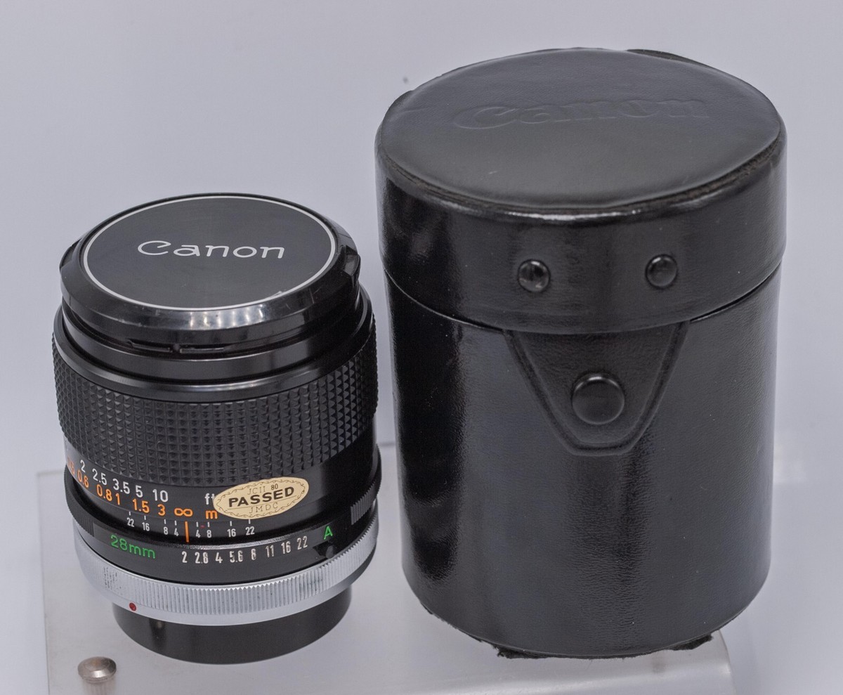 Canon FD 28mm Fast Prime Camera Lens Excellent w