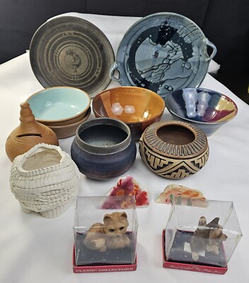 Hand Crafted Studio Signed Pottery, Stone, Ceramics, Bowls, Kokopelli, Much More