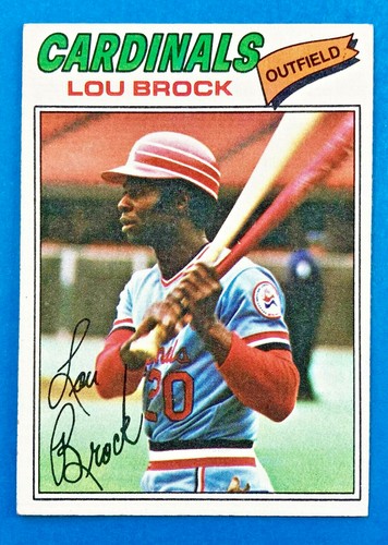Tarjeta de béisbol Topps Lou Brock #355 1977 de los Cardenales de San Luis (HOF) - Imagen 7 de 12