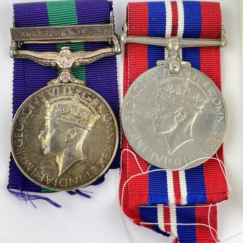 Boxed General Service Medal With Palestine Clasp 1945-48 & WW2 Medal Sapper RE - Picture 2 of 7
