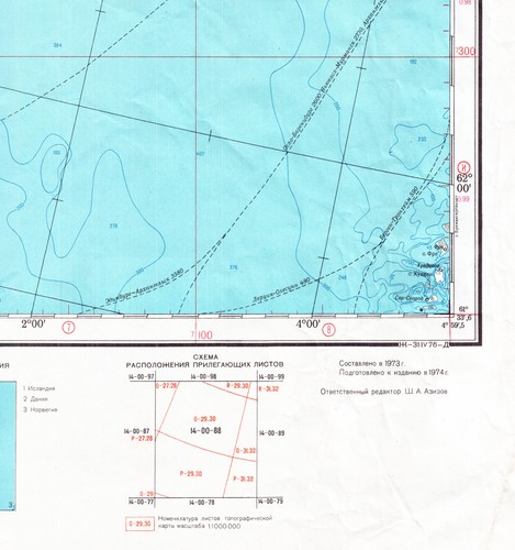 Mapa topográfico militar soviético ruso - TORSHAVN (Dinamarca, Faroe), ed. 1976 - Imagen 3 de 3