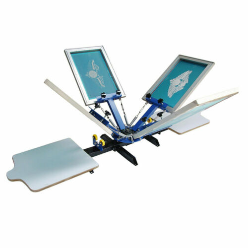 4-Color 2-Station Silk Screen Printing Machine for DIY T-Shirt Fabric Printing - Picture 8 of 9