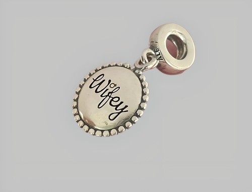 Genuine Pandora Wife Engarved Wifey Dangle Charm ENG791169_33 Retired - Picture 2 of 6