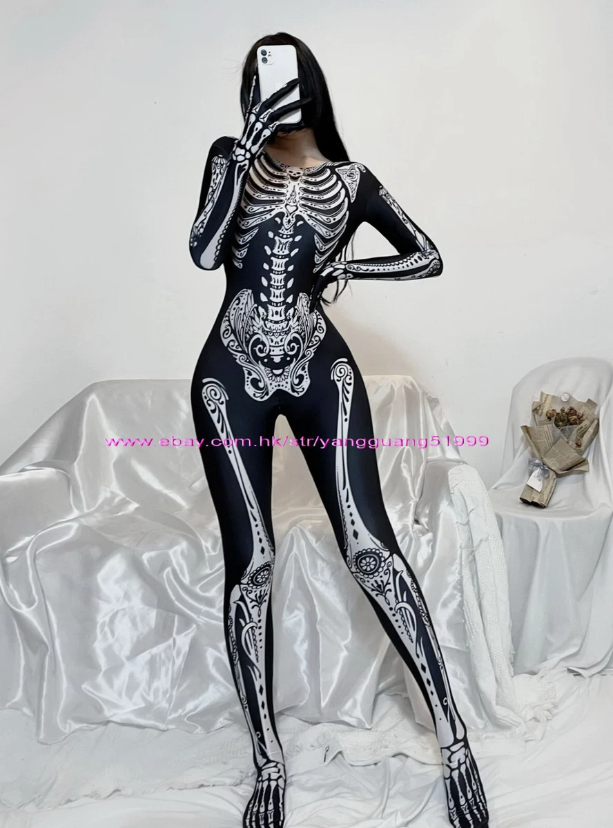 Mens Women Unisex Full Body Tights Suit Spandex Stretchy Black Costume  Disappearing Man Bodysuit For Halloween Party_s