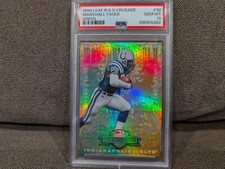 1998 LEAF R&S MARSHALL FAULK CRUSADE #/250 GOLD GREEN REFRACTOR PSA 10 COLTS RAM