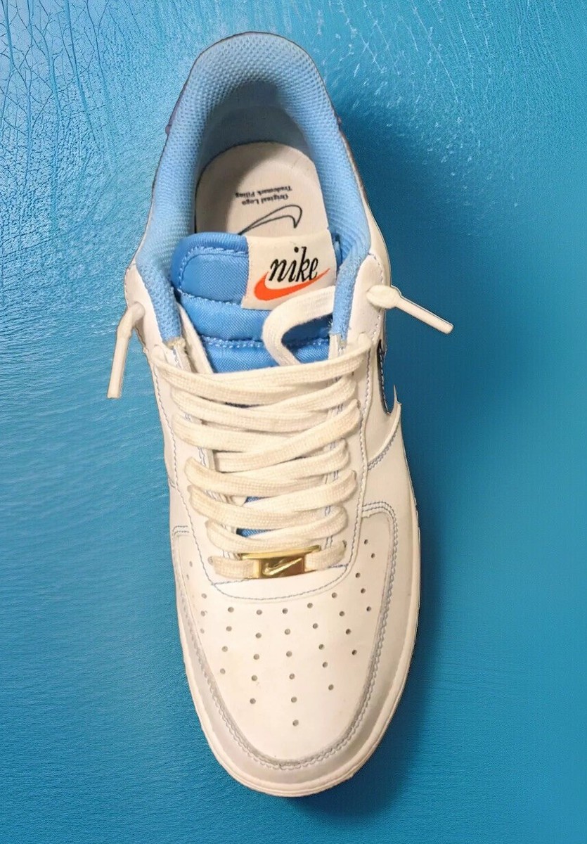 Nike Air Force 1 White Blue 50th Anniversary Men's 8.5 Nike Air Force 1 White Blue 50th Anniversary Men's 8.5