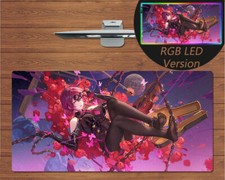 RGB LED Large Mouse Pad Honkai Star Rail Kafka Gaming Mat Mousepad Gift