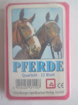Pferde Quartett, 32 Blatt, Nürnberger Spielkarten Verlag,OVP,  Kartenspiel, !!!! - Bild 1 von 3