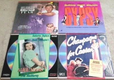 Cape Fear, Gypsy, Alice Adams & Champagne For Caeser -  Laserdisc Movie Lot