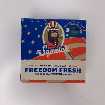 Dr. Squatch Freedom Fresh - Limited Edition Rare Men's Bar Soap