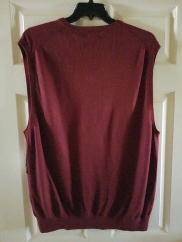 IZOD Red Dahli Fieldhouse Sweater Vest NEW XXL Large NWT $50 Cotton/Acrylic/Wool - Picture 2 of 5