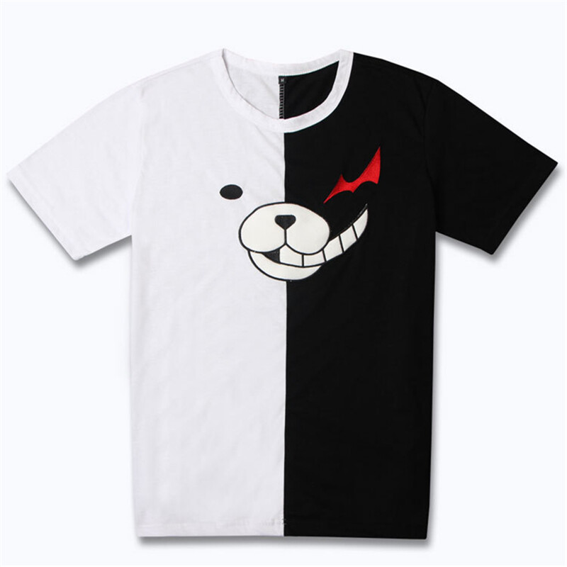  Danganronpa Monokuma Face Anime Tee Shirt Tshirt Unisex Men  Women Girls Boys Black S : Clothing, Shoes & Jewelry