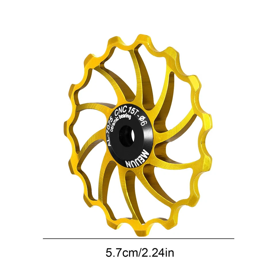 Polia de cerâmica para bicicleta desviador traseiro 14T 15T 16T guia rolamento roda jóquei - Imagem 4 de 4