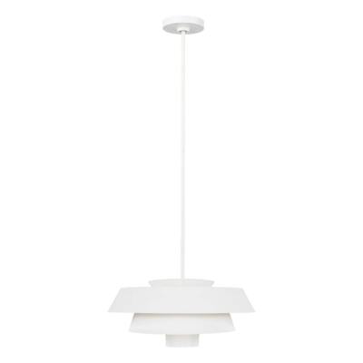 Weiß matt Moderne Hängelampe Pendelleuchte 1x60W/E27 45,7x45,7x39,7-161,7 [cm]