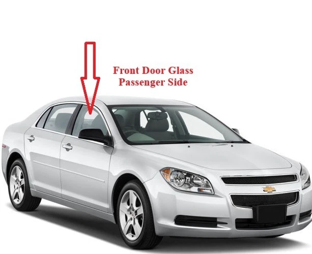 Fits 2008-2012 Chevy Malibu 4D Sedan Passenger Right Front Door Glass (Tempered) - Imagem 2 de 2
